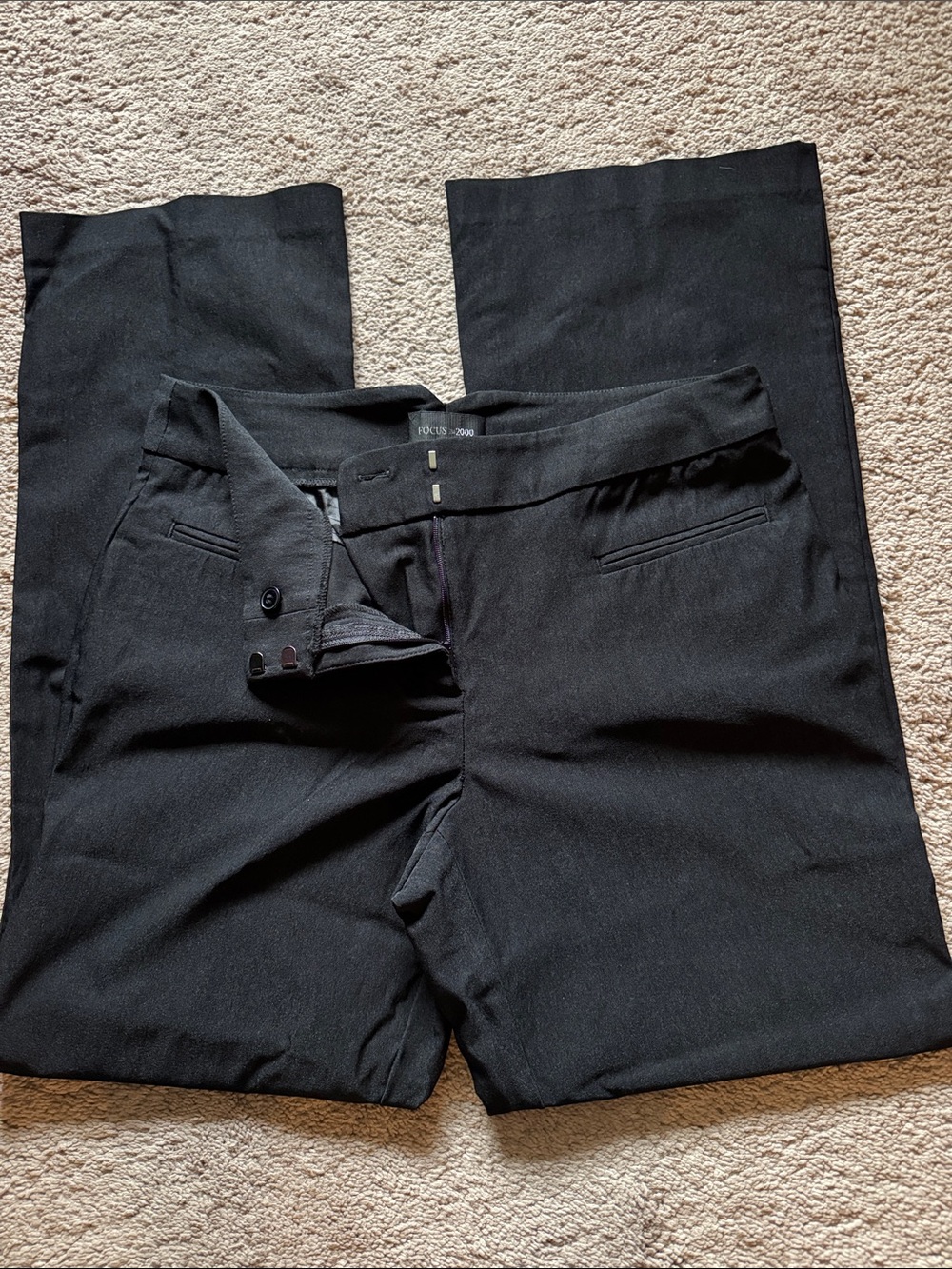 Focus 2000 Black Boot Cut Dress Pants for Women. NWOT. Size 8